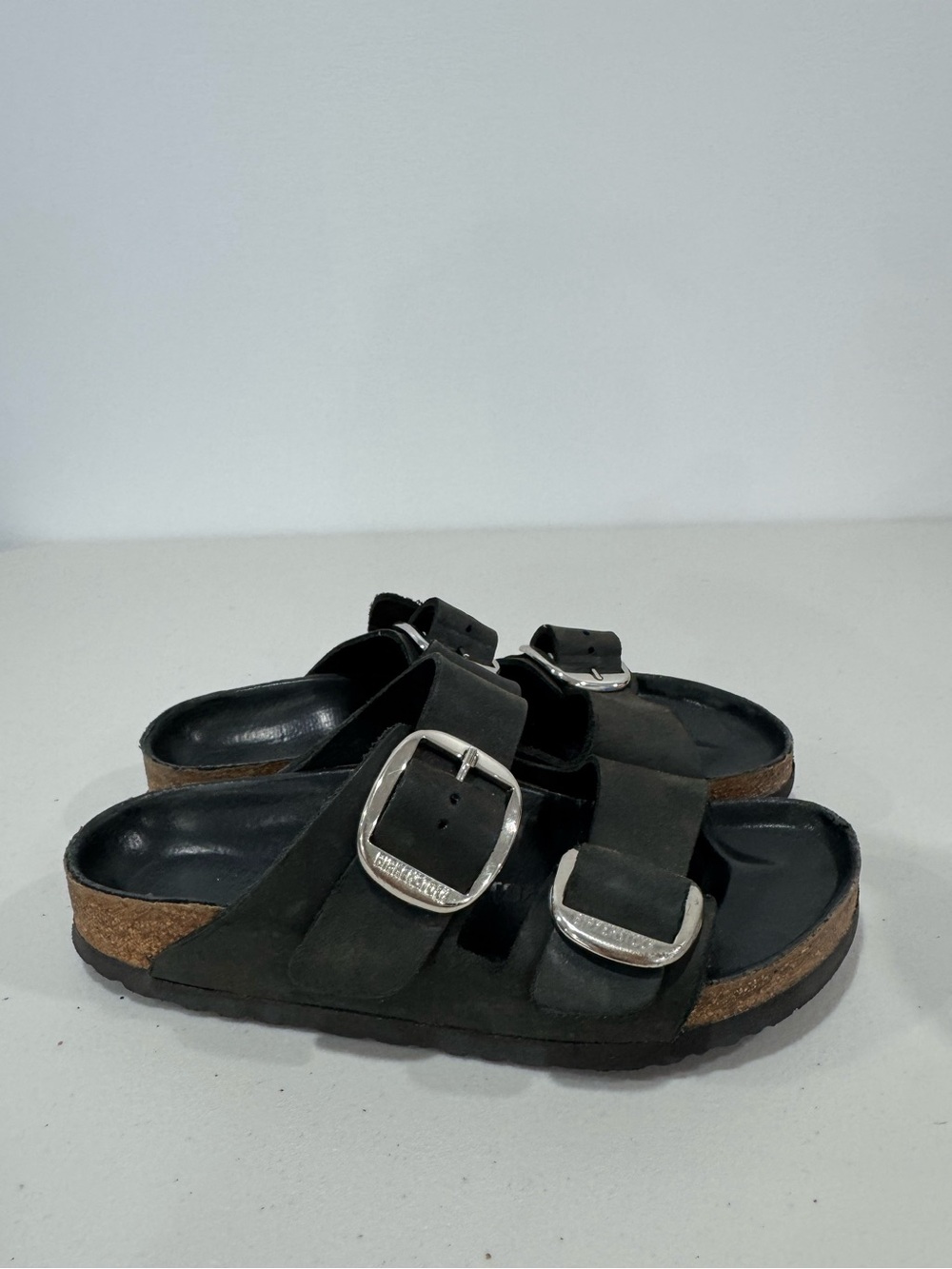 Birkenstock Women Black Arizona Big Buckle Sandals Size 36